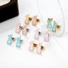 Cute Colorful Rabbit Stud Earrings for Children Girls Teenagers Jewelry Gifts Animal Small Piercing Drip-Oil Pink Rabbits Earing