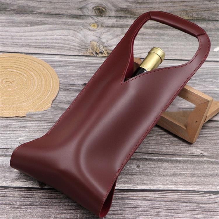 Wine Bag Holder PU Leather Wine Case with Soft Interior Wine Bag for Wine Enthusiasts Waterproof Wine Pouches Sleeve