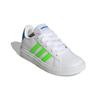 adidas Neo GRAND COURT 2.0 K Low Top Skateboard Shoes White Green Kids' Sneakers GW6505