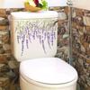 T28# Plants Flowers Lavender Wall Sticker Bathroom Toilet Decor Living Room Cabinet Home Decoration Decals Self Adhesive Mural