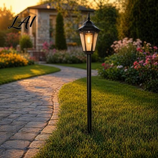 Energy Saving Outdoor Light Solar Vintage Garden Stake Light Motion Sensor Pathway