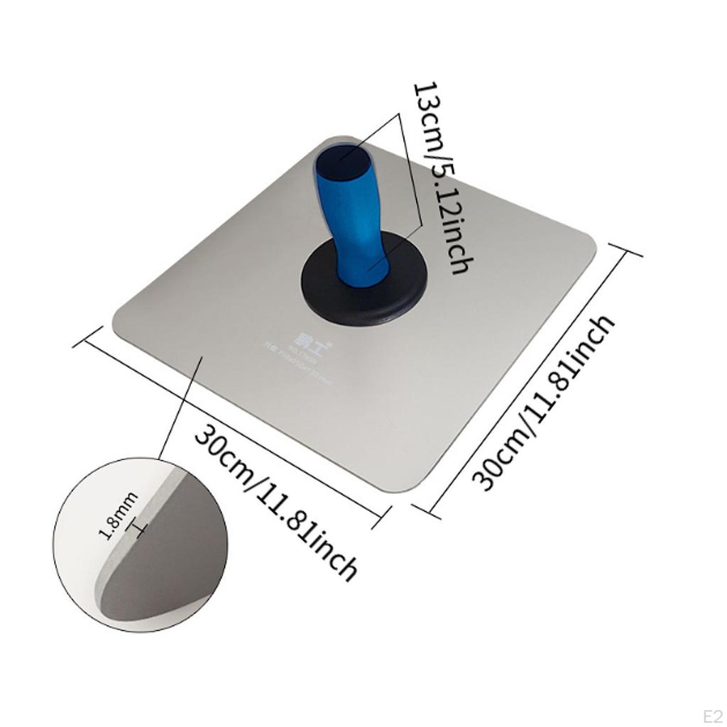 Aluminium Plaster Hawk Finishing Plastering Tool Mud Plate Home Decorating with Handle