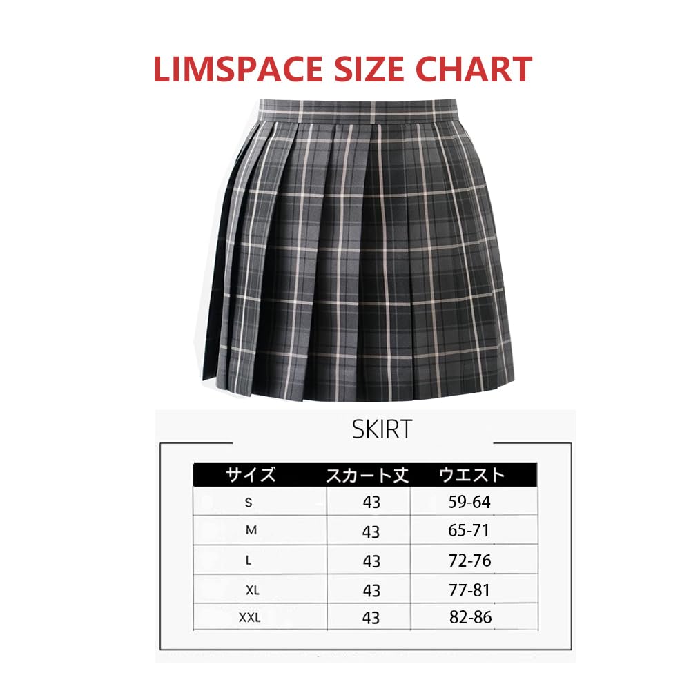 Limspace Uniform Pleated Checkered Mini Skirt with Matching Cute for High School Cultural School Amusement Everyday Mini Short Skirt Skirt, Skirt,