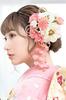Hair Ornament 2 Piece Set Flower Tsumami Craft Mizuhiki Corsage Pink White Kaz5319 (Soubien) Lamé