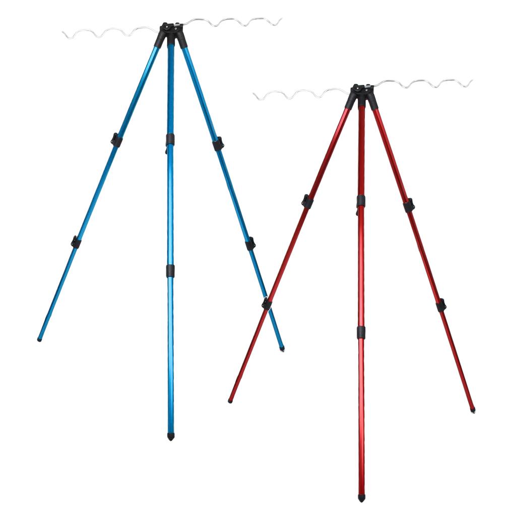 1 Fishing Rod Tripod with 3 Legs And Sections, Section Holder -