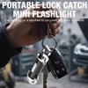 Multifunctional COB LED Keychain Light Portable Rechargeable Hanging Flashlight for Outdoor Keyring Lamp Camping Pocket Lamp