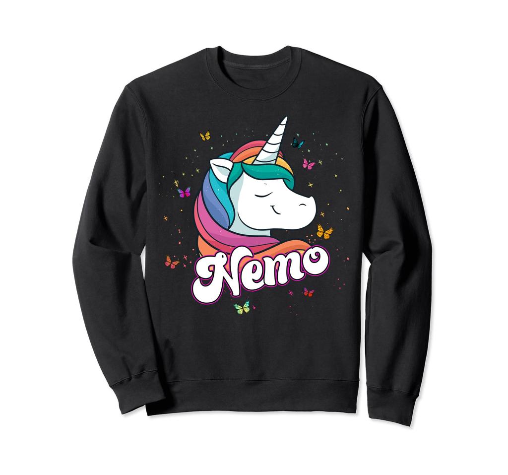 NEMO - Cute Boy Name with Beautiful Unicorn Sweatshirt