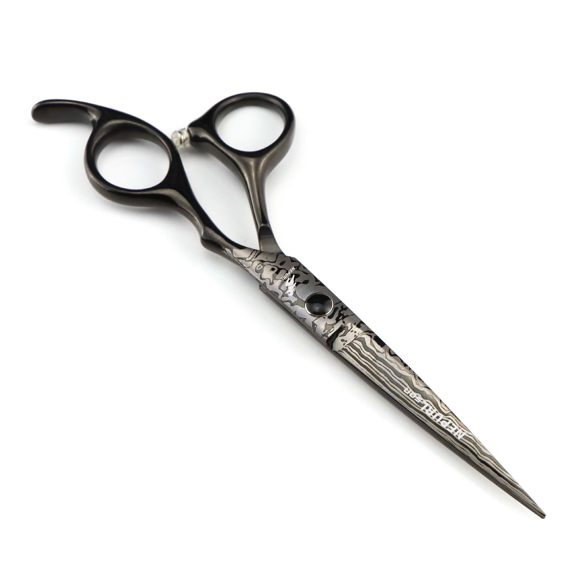Color Nipsun Personalized Hairdressing Scissors, 6.0-7.0 inch, Pointed & Flat Tip