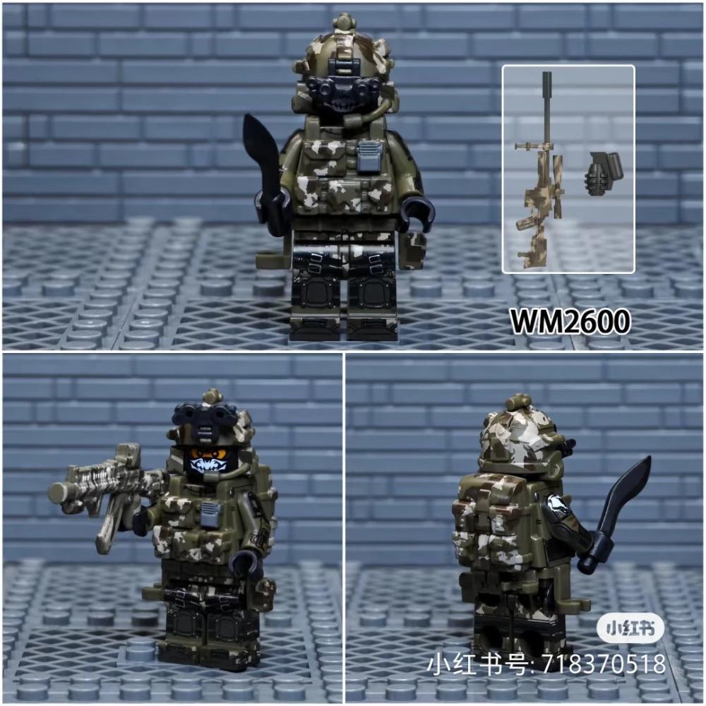 WM6147 WM6168 WM6169 Vojenská série SWAT Speciální jednotky Stavebnice Komando Voják Městská policie Čepice Mini Akční figurka Hračky