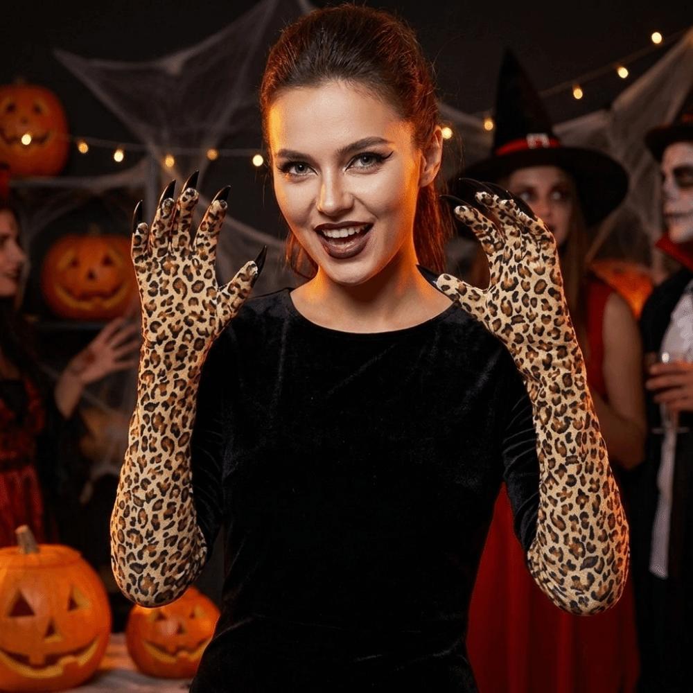Personality Ghost Claw Mittens Long Sleeve Cosplay Gloves Halloween Gloves  Festival