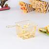 Iron Mesh Colander Strainer Sifter Fry Basket Vegetable