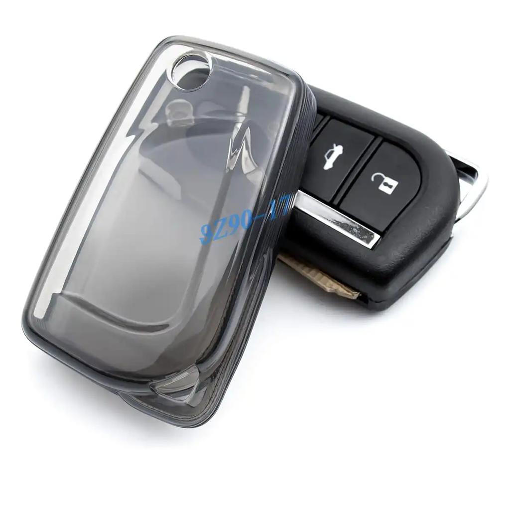 Clear Transparent Black Tpu Car Smart Key Cover Case For Toyota Chr Corolla Hatchback Sedan Rav4 Camry Le Hilux