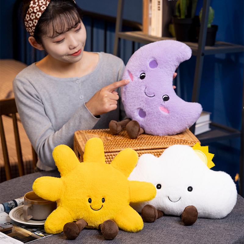 Creative Star Moon Star Pillow Plush Toy Sun Cloud Doll Home Pillow Cushion Muppet Doll
