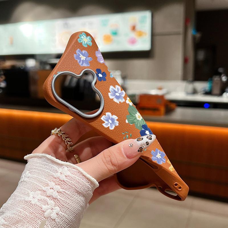 Flower Painting Pattern Matte Slim Phone Cover For iPhone 16 Pro Max 15 Plus 14 Pro 13 12 11 XS XR 8 7 Lens Protection Shockproof TPU Soft Case