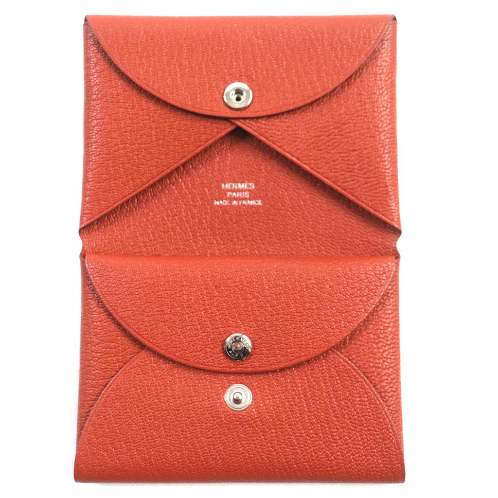 Porta-moedas HERMES impecável Calvi duo Shoble misol masculino Usado