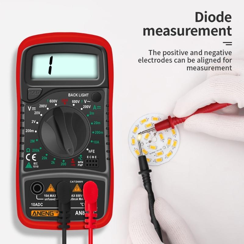 ANENG-AC/DC Ammeter Volt Ohm Tester Meter Diode-Audion Multimeter with Thermocouple Electrical Tester Meter 1999 Counts