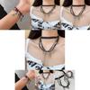 Gothische Kreuz-Mehrschichtkette Trendiger Quasten-Choker für Sommergeschenk Legierung plattiert