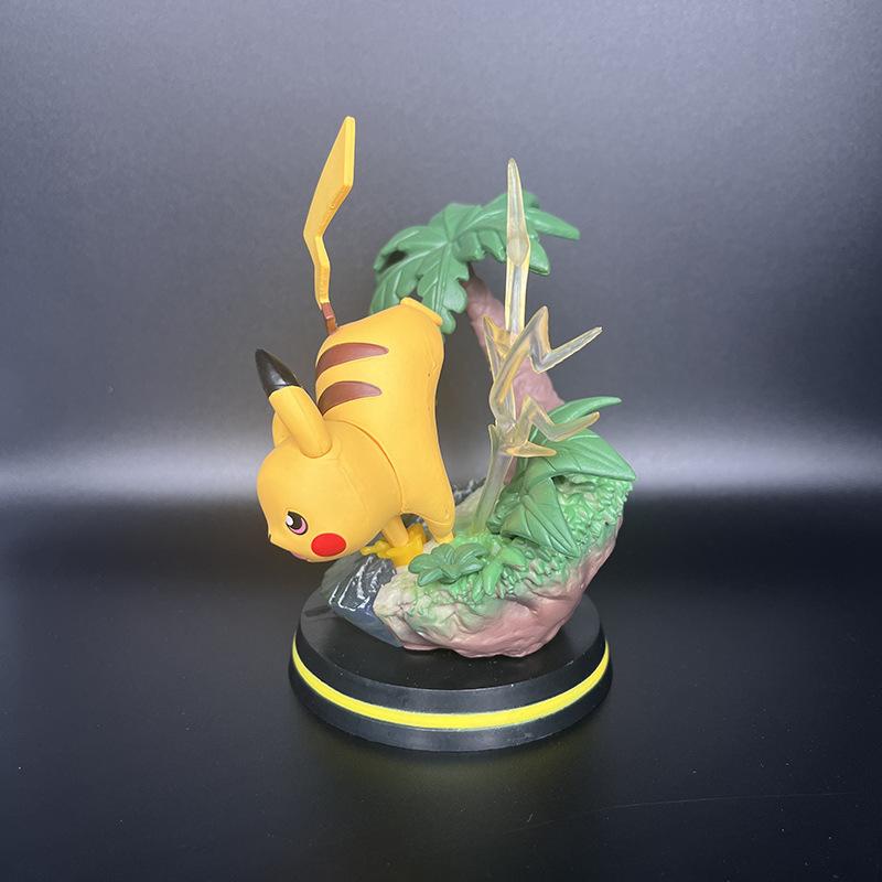 Pokemon, Scene Pikachu, Lightning Battle Gk Statue, Model Ornament, Boxed Figure.