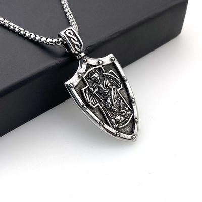 Necklace Guardian Shield Vintage Men's Greek God of War Pendant