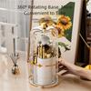Rotating Cosmetic Storage Box Transparent Multi Compartment Designs Space Saving Bathroom Countertop Organizer