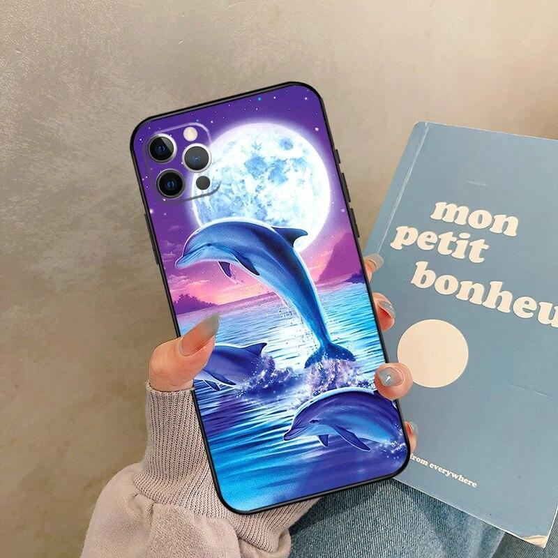 Dolphin Phone Case For iPhone Samsung Galaxy Redmi Xiaomi Oppo OnePlus Note S A 7 8 9 10 11 12 13 14 20 21 22 23 53 54 Pro Max Plus Ultra TPU Soft