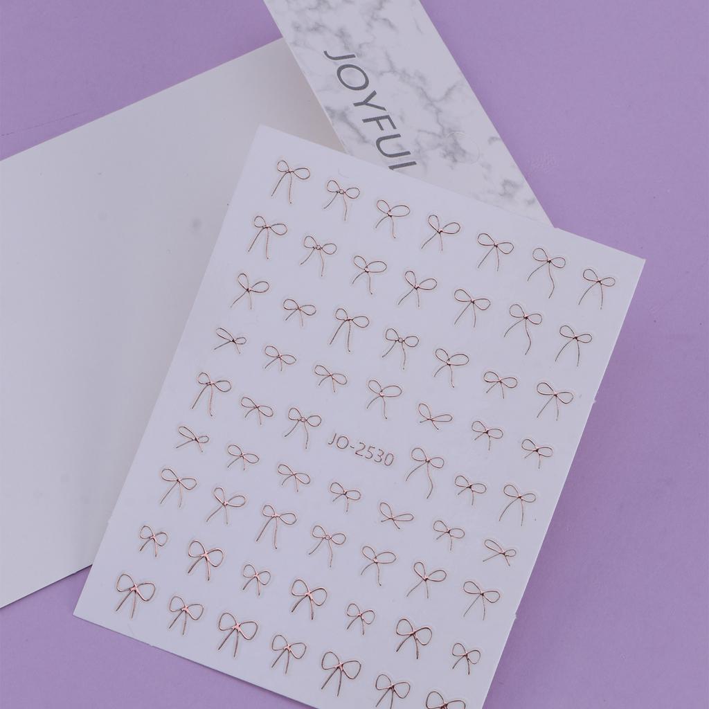 Schleifen-Nagelsticker für Nagelkunst 3D Schleifen-Nagelkunststicker für Nageldesigns Nagelaufkleber Nagelkunst-Dekorationszubehör