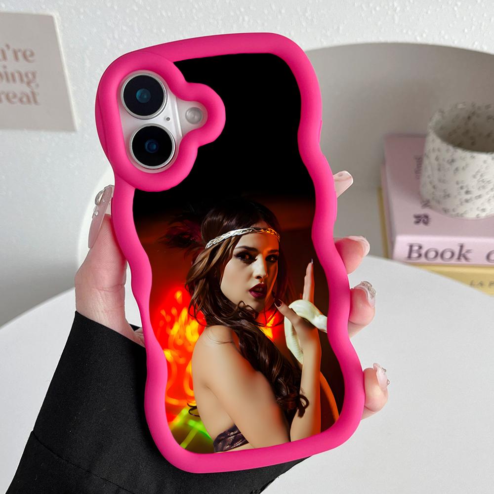 Fashion Eiza Gonzalez Wavy Edge TPU Mobile Phone Case for iPhone 17 16 15 14 13 12 11 Air Pro Max Plus Colorful Cover