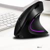 Vertical Mouse, 2.4G Rechargeable Upright Ergonomic Mouse with 3 Adjustable DPI Levels, RGB Fluorescent Light, Plug-in & Play, Gray