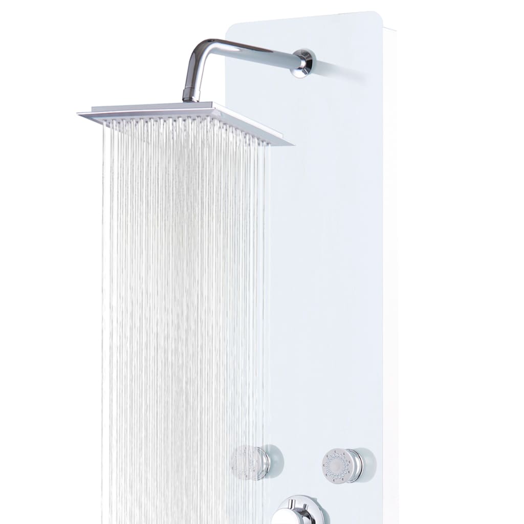 Vidaxl Shower Panel, Glass, 25 X 44.6 X 130 Cm, White