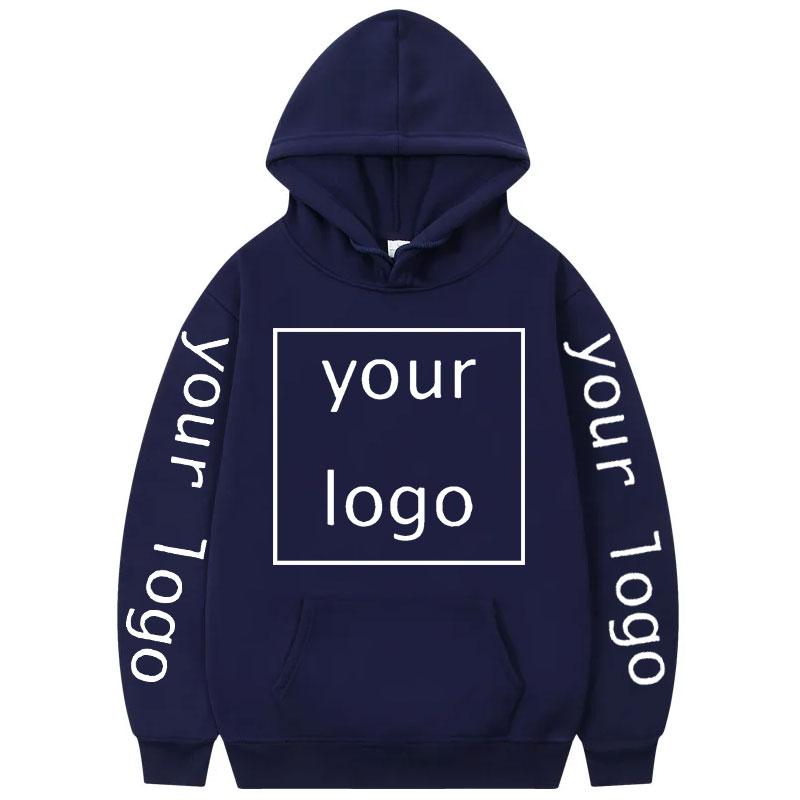 2025 Private Customized Yours LOGO Graphic Print Hoodie Fashion Casual Hooded Sweatshirt Men Women High Quality Fleece Pullovers