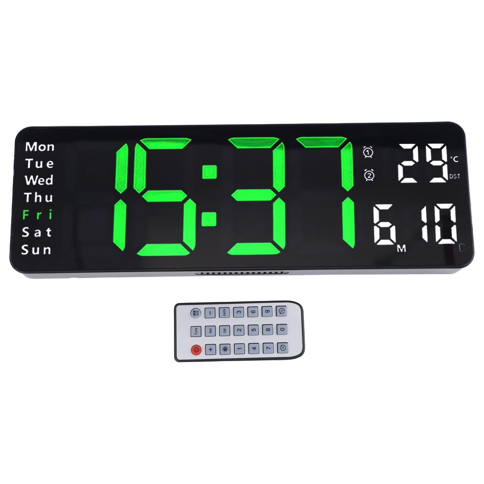 

Home Decor 13 Inch 13-Inch Clock Smart Light Adjustment Energy Conservation Plastic Material Remote Control Included світло-зелений колір