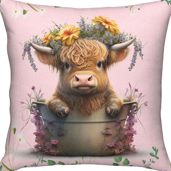 Creative Cartoon Cute Animal Print Linen Pillow Case Home Sofa Car Decoration Pillow