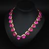 Textured Love Gem Inlaid Short Collarbone Necklace Women'S Jewelry