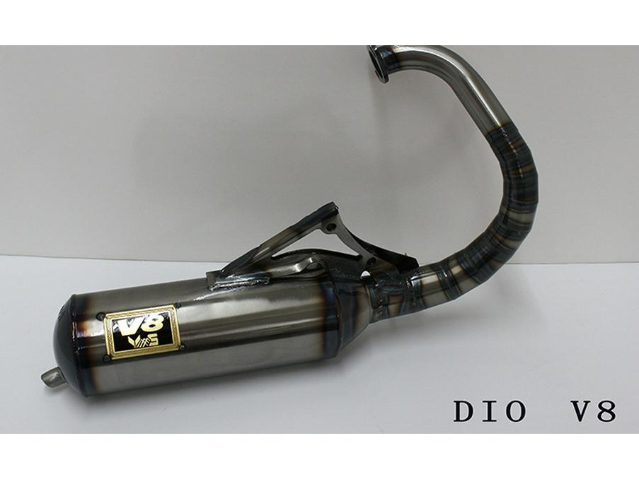 Taiwan V8JOG50JOG90 Street Racing Modified Exhaust Pipe – W004 Straight Row, 11 Sections