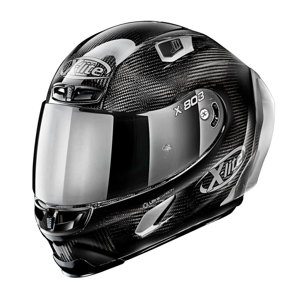NOLAN Ultra Carbon Silver Edition Motorcycle Helmet XL Size 21040 X-lite X-803RS Full-Face (Carbon/44), (61-62cm),