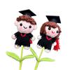 Graduation Season Doctor's Hat Cartoon Doll Creative Crocheted Photography Props Handmade DIY Gift