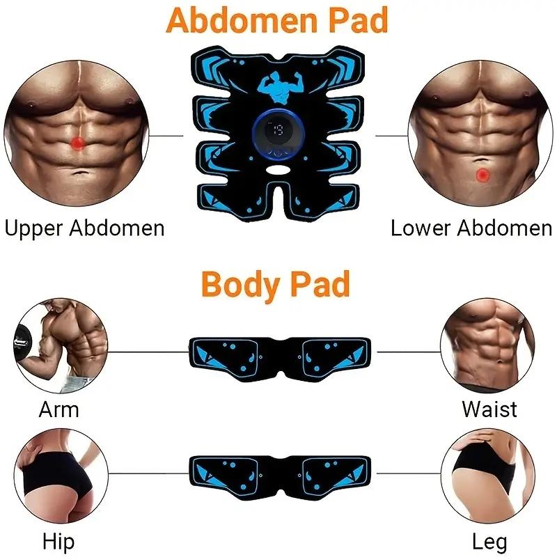 EMS abdominal muscle trainer 8-mode 19 intensity ABS three in one trainer home exercise lazy fitness equipment set