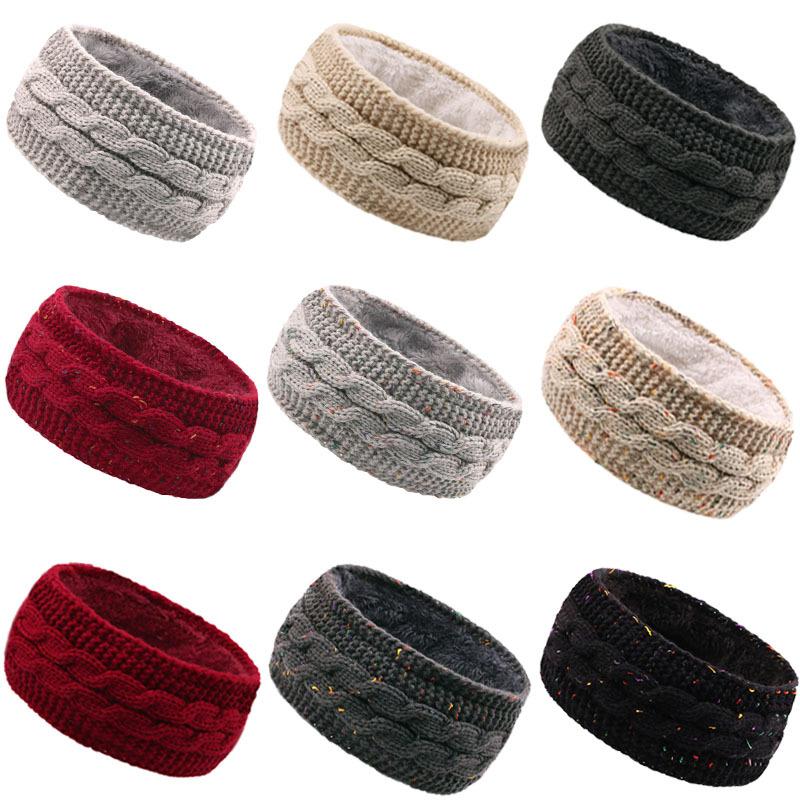 Winter Fleece Hair Accessories Autumn And Winter Wool Knitted Headband Warm Sports Headband Ear Protector