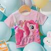 2026 Hot Sale Casual Kids Teenager Boys Girls My Little Pony Cartoon Print New Summer Fashion Short Sleeve Tops