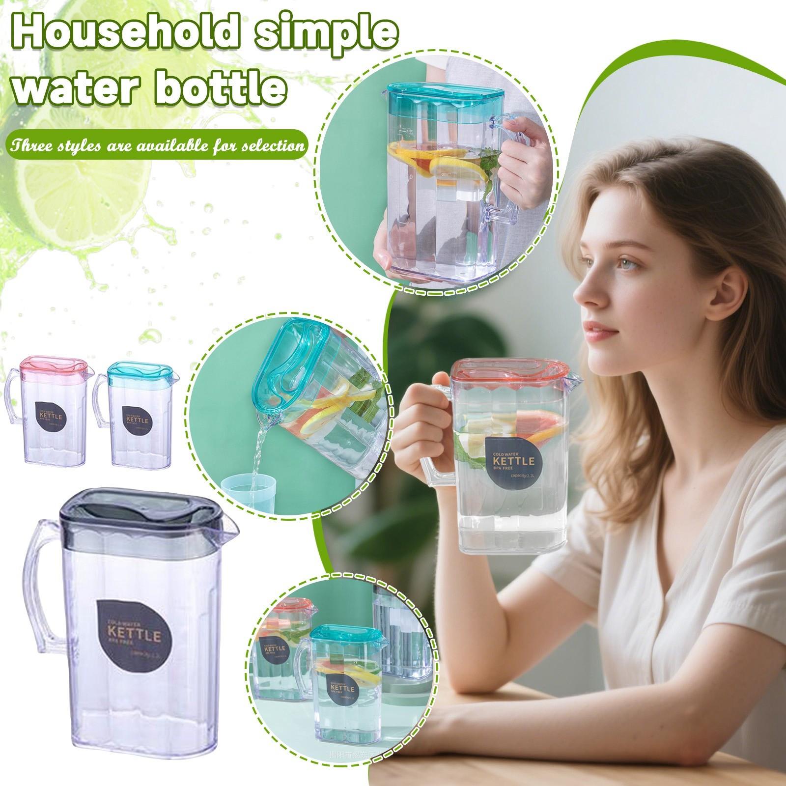 

Cold Water Kettle Household Set Large Capacity Plastic Beverage Tea Juice Kettle One Size чорний