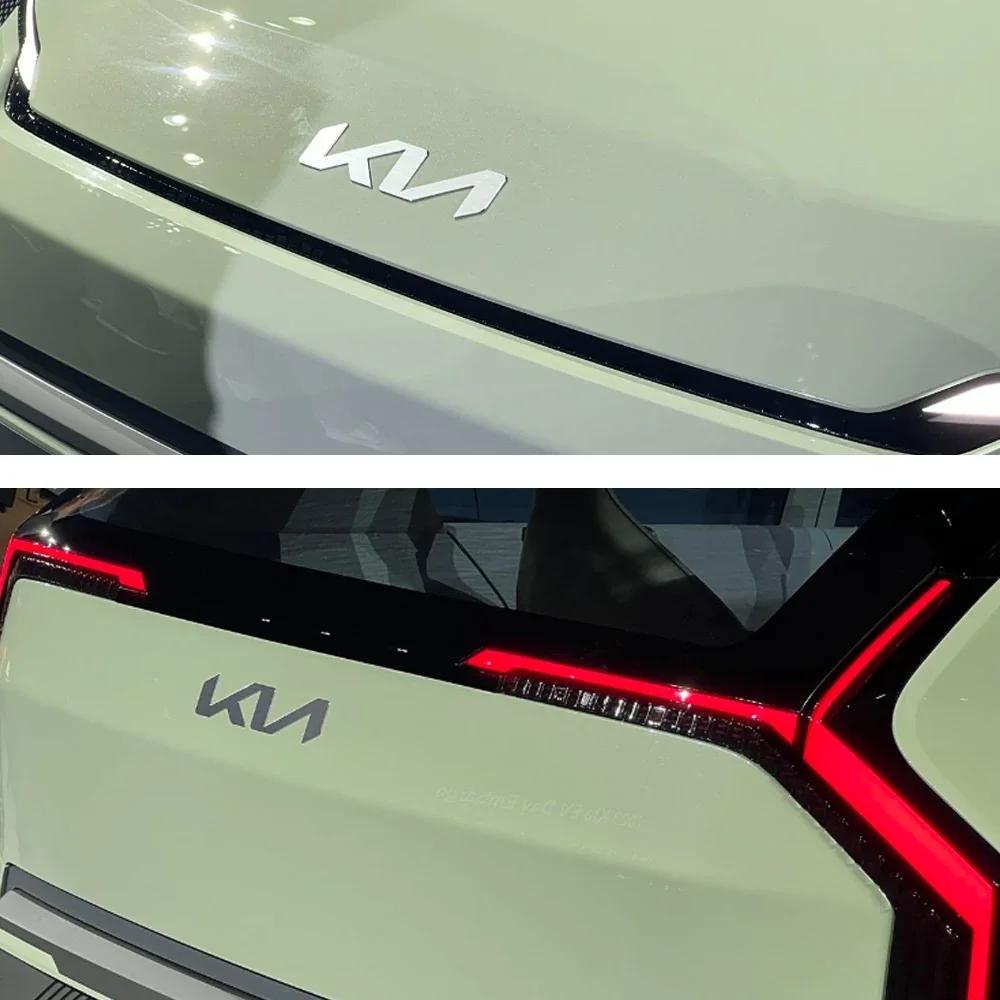 ABS Car Front Hood Rear Tail Trunk Emblem Badge Sticker For KIA EV6 Stinger RIO Sorento Picanto Ceed Borrego Syros K4 K5 K8 K9
