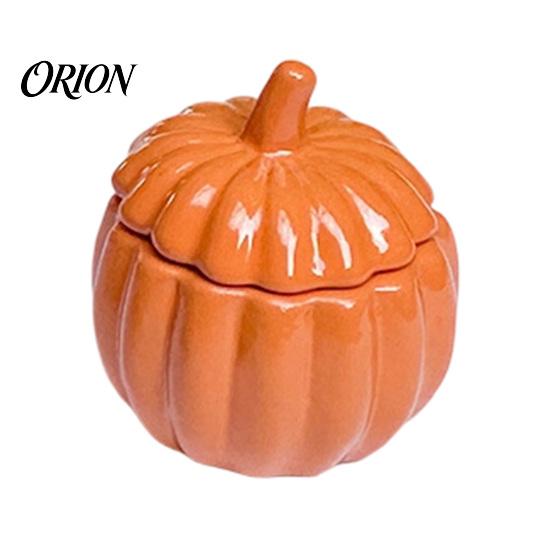 Seasonal Autumn Decor Items 1:12 Miniature Pumpkin Shaped Casserole Pot Model, Metal Bowl Figurine Still Life Photography Props with Lid, Mini