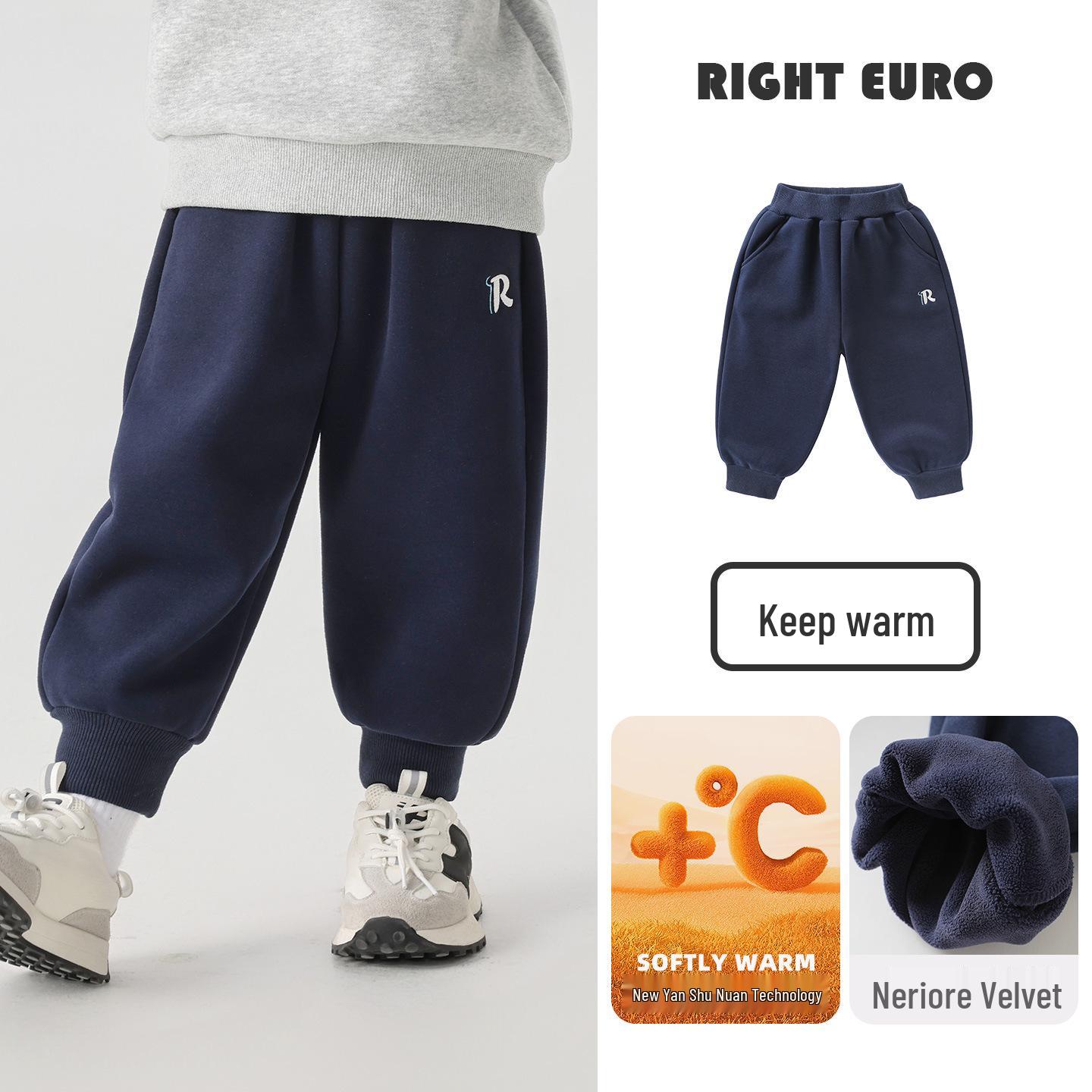 

European Boys Color Block Fleece Lined Hoodie - Autumn/Winter 2025 Children s Clothing 100cm