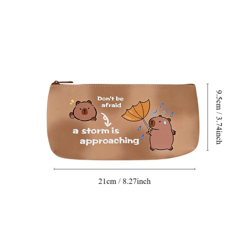 Capybara Pen Bag Kawaii Stationery Storage Pouch Portable Pencil Case  Student