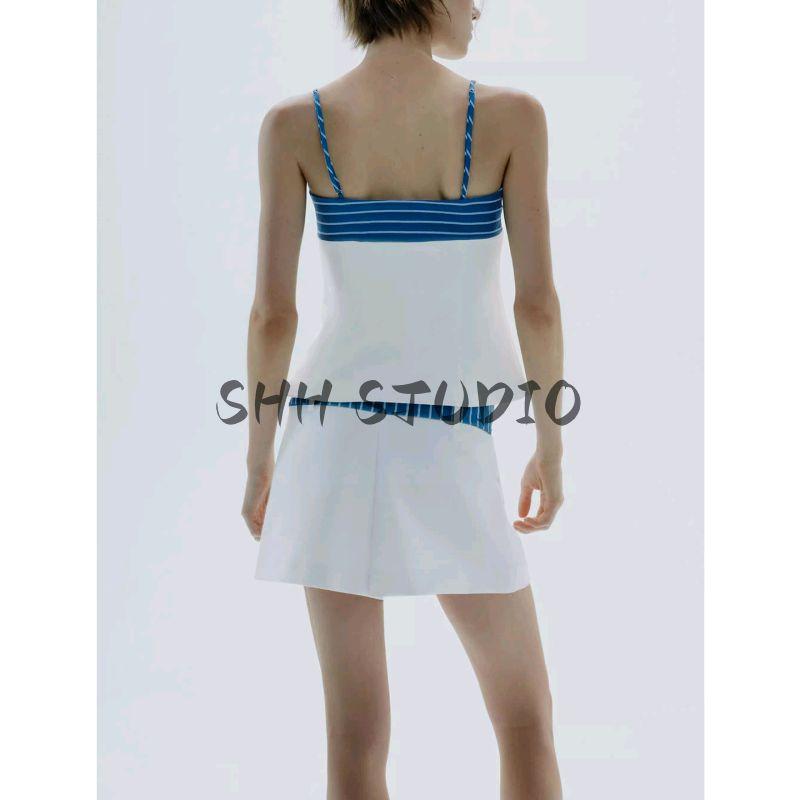 Print Square Scarf Pattern Elastic Tops 4772109 Stripes Scarf Minimalist All-Match Pantskirt 4661511