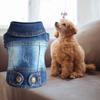Denim Vest Jacket T-Shirt Cute Puppy Clothes, Comfortable Cool Clothing For Small Dogs