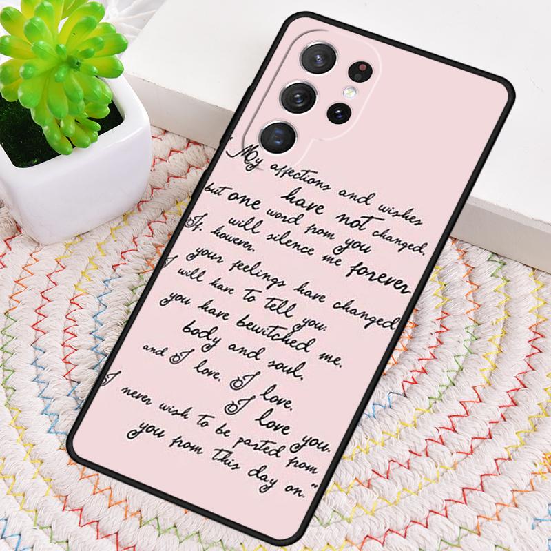 Pride And Prejudice Jane Austen Phone Case For Samsung Galaxy note 10 pro S26 S25 S24 S23 S22 Ultra Plus S21 FE S20 Cover