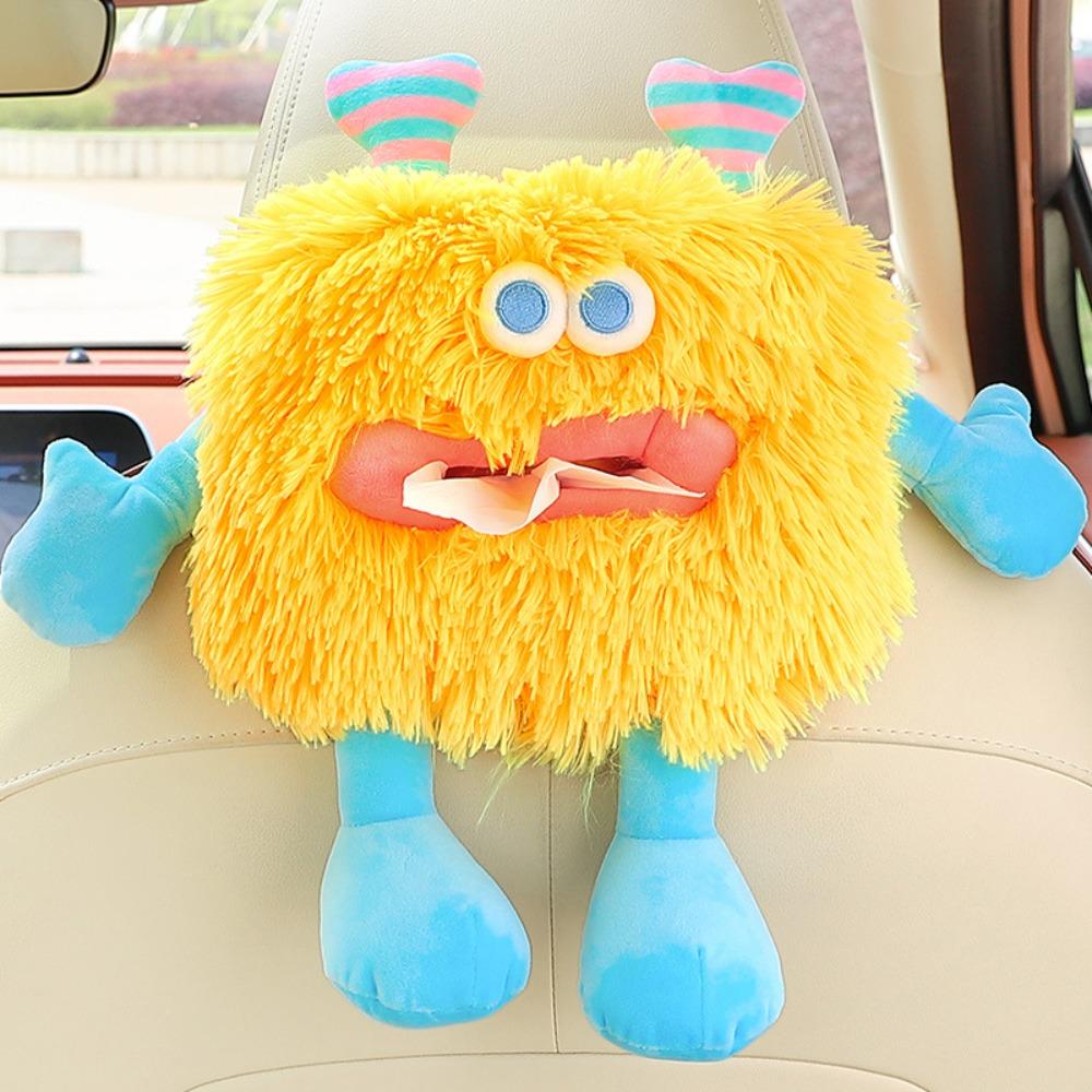 Cute Auto Hanging Paper Box Plush Car Interior Decoration Kawaii Napkin Holder  for Car