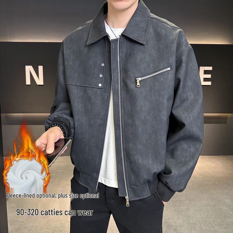 

Head Youth Men s Heavy Suede Anti-Wrinkle Windproof Plus Size Workwear Jacket 2XL