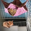 Pink Rabbit Double Layer Interlayer Warm Hammock Hanging Bed House Sleeping Bag for Squirrel Small Pets
